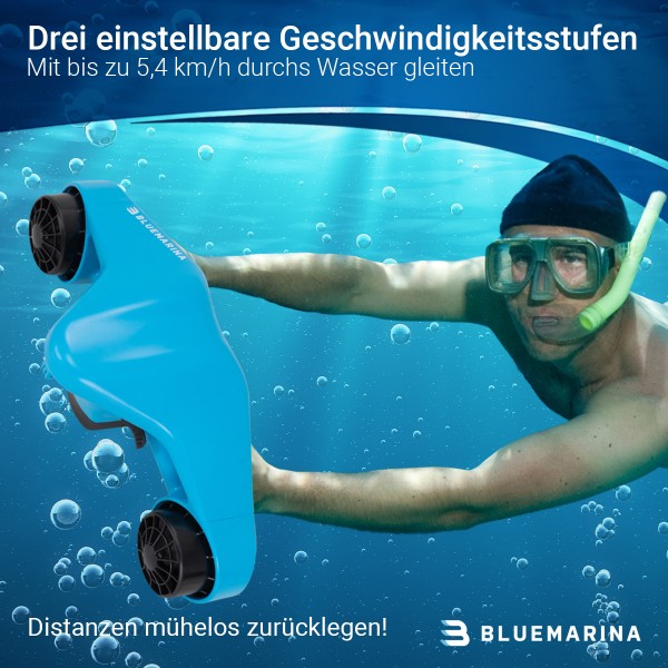 BLUEMARINA Tauchgang Elektro Unterwasser Scooter 2x500W