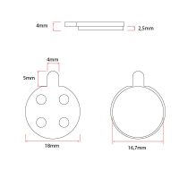 Escooter Bremsbeläge Abmessungen
