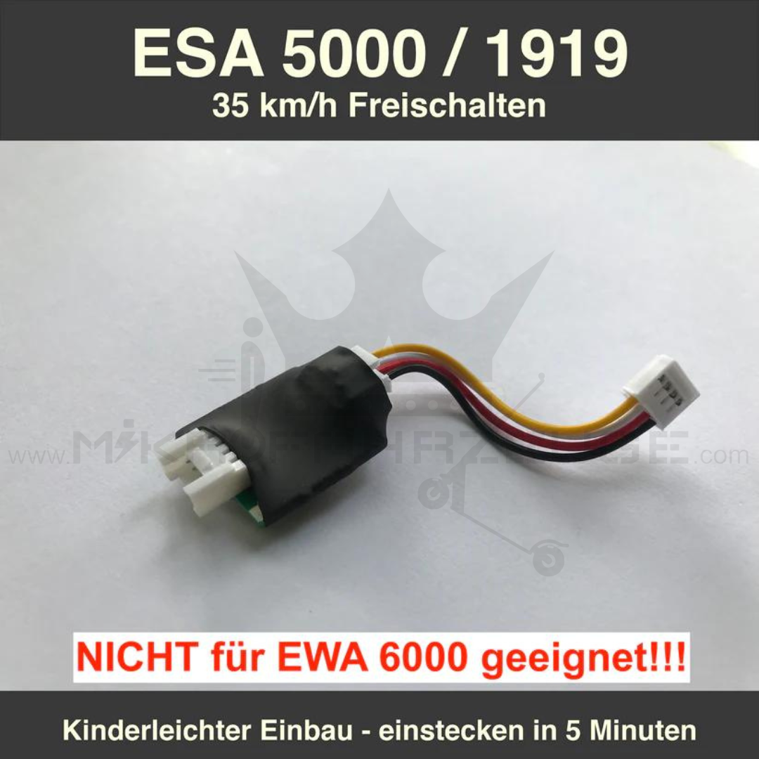 ESA 5000/1919 E Scooter Tuning Chip entdrosseln auf bis zu 35 km/h -  Mikrofahrzeuge