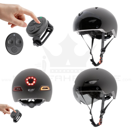 E Scooter Smart Helm mit Blinker und Visier auch für Ebike