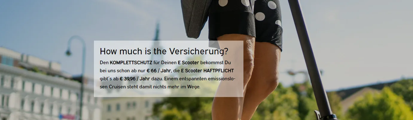 Versicherung für E-Scooter Team Bergmann