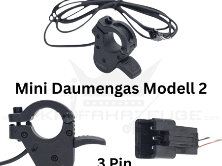 scooter daumengas, roller daumengas, sm stecker, sm-stecker, Throttle, black,