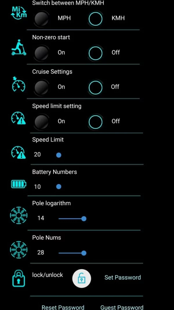 Speed Master 365 Edison EVO Android App übersicht