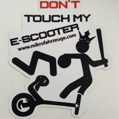 MF Merch - EScooter Aufkleber. Dont Touch my E Scooter