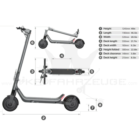 Apollo Go 2024 Dualmotor 2300W 15Ah 70km Escooter Sportmodus 47km/h Blinker Turbo Scooter Austria