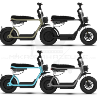 Coopop Rugged GS Elektroroller 48V 30Ah 45kmh 60km Reichweite Scooter E-Scooter Fahrzeug schwarz beige Elektrofahrzeug Rooder blau grau