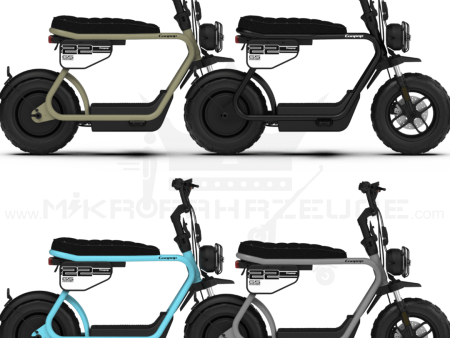 Coopop Rugged GS Elektroroller 48V 30Ah 45kmh 60km Reichweite Scooter E-Scooter Fahrzeug schwarz beige Elektrofahrzeug Rooder blau grau