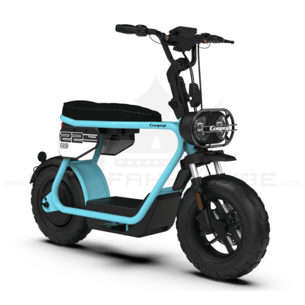 Coopop Rugged GS Elektroroller 48V 30Ah 45kmh 60km Reichweite Scooter E-Scooter Fahrzeug schwarz beige Elektrofahrzeug Rooder blau