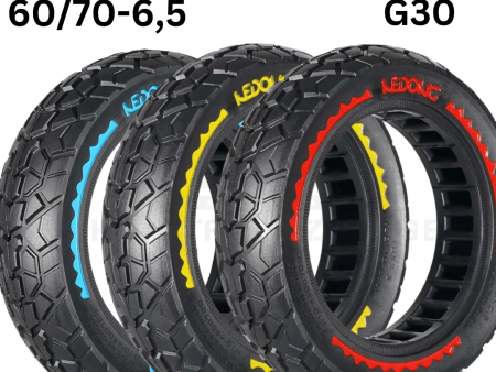 Pannensicher Solid Solider Rad roter Reifen 10×2,5-6,5 – Offroad (44MM) [Nedong] 6070-6,5 NInebot Max G30