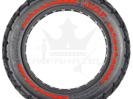 Pannensicher Solid Solider Rad roter Reifen 10×2,5-6,5 – Offroad (44MM) [Nedong] 6070-6,5 NInebot Max G30