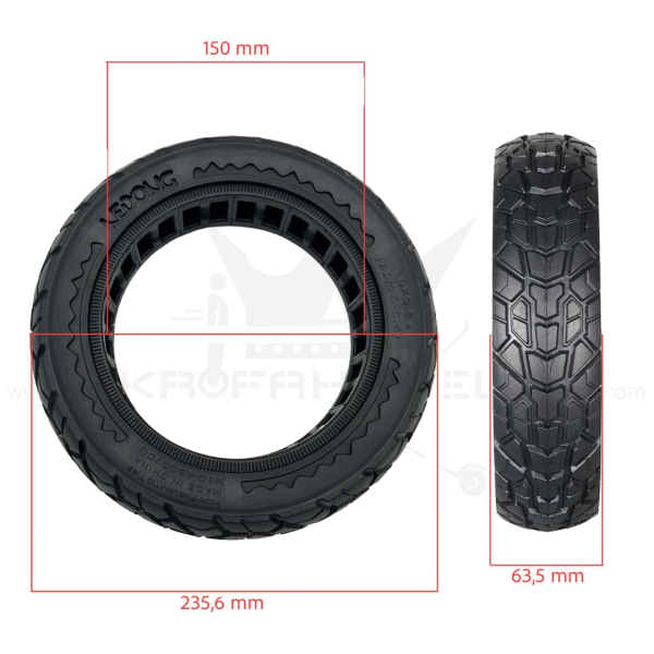 0x2,5-6,5 Offroad Vollgummi Pannensicherer Reifen