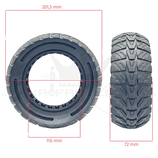 8,5x3 134MM Offroad Vollgummi Pannensicherer Reifen