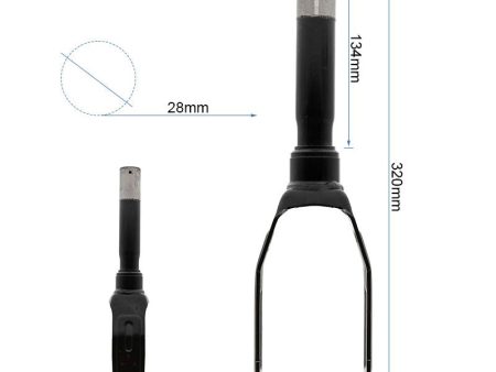 Xiaomi Mi4 Lite Original Vordergabel mit Achse und Radaufnahme vorne – Gesamtlänge 320mm, Achsbreite innen 70mm, robust und passgenau