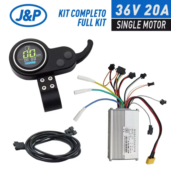 J&P Steuergerät / Motor Controller 36V 20A – Einzelkomponente oder Komplettset mit Display und Mainwire für maximale Performance.