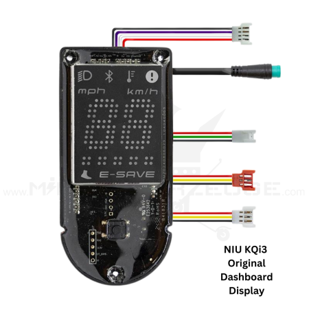 Original NIU KQi3 Display 48V – Hochwertiges Dashboard mit übersichtlicher Anzeige von Geschwindigkeit, Akkustand und Fahrmodi