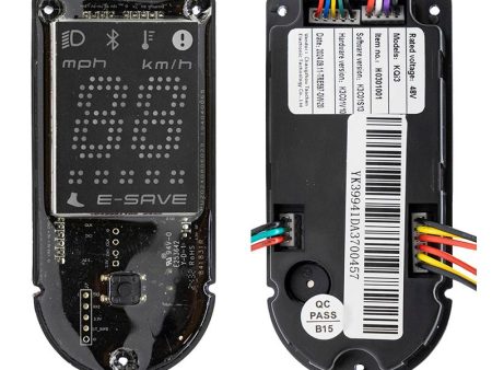 Original NIU KQi3 Display 48V – Hochwertiges Dashboard mit übersichtlicher Anzeige von Geschwindigkeit, Akkustand und Fahrmodi Anischt von hinten