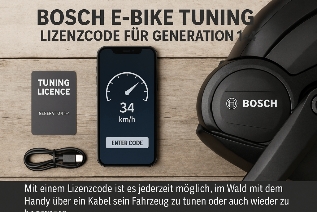 Bosch Ebike Tuning Digitaler Lizenzcode ohne Hardware Tuningchip