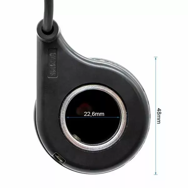 E-Scooter Drehgasgriff mit 3-Pin 8 mm Rundstecker & Alu-Griffen in Innendurchmesser 22,6