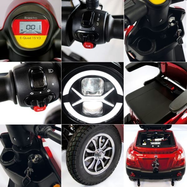 Rolektro Seniorenfahrzeug E-Quad Elektromobil 15 km/h Führerscheinfrei
