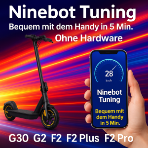 Ninebot E Scooter Tuning mit Ditialen Lizencodes schnell und einfach ohne Hardware schneller machen