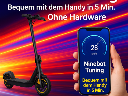 Ninebot E Scooter Tuning mit Ditialen Lizencodes schnell und einfach ohne Hardware schneller machen