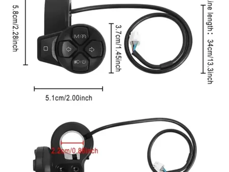Ninebot ZT3 Pro Schalter Bedienelement Blinker Abmessungen und Details