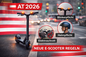 Österreich E-Scooter Regeln Neu 2026 Blinker, Helmpflicht.