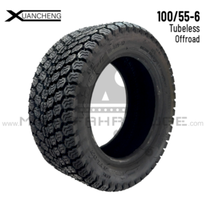 Schlauchloser Reifen 100/55-6 – Tubeless 6 Zoll für E-Scooter – Frontansicht