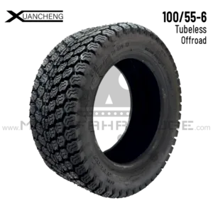 Schlauchloser Reifen 100/55-6 – Tubeless 6 Zoll für E-Scooter – Frontansicht