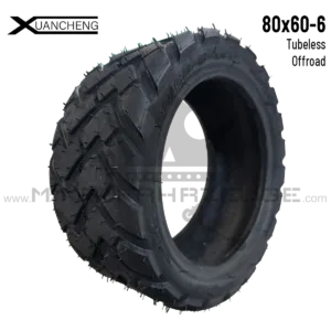 Schlauchloser Reifen 80/60-6 – Tubeless E-Scooter – Frontansicht