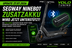Neues Update für den Ninebot Lizenzcode, auch der Zusatzakku vom Ninebot G3 wird jetzt unterstützt