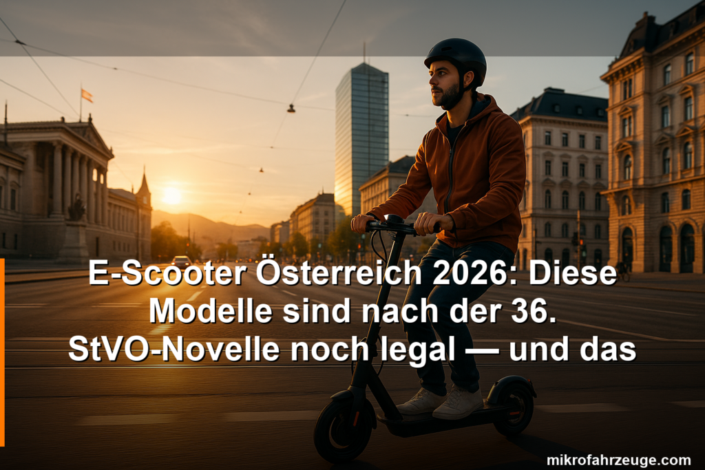 E-Scooter Österreich 2026: Legale Modelle im Überblick
