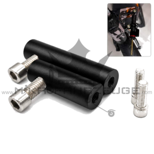 CNC-Dämpferhalterung für E-Scooter – Aluminium Adapter – Frontansicht