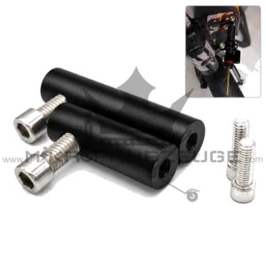 CNC-Dämpferhalterung für E-Scooter – Aluminium Adapter – Frontansicht