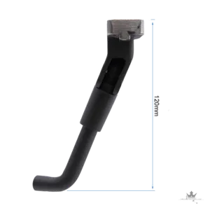 Segway-Ninebot E22 / E25 Ständer schwarz 130 mm mit Zierblende – Frontansicht