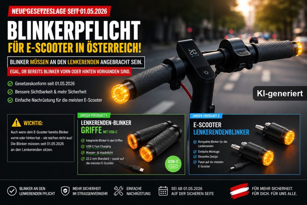 01.05.2026 escooter lenkerenden blinker pflicht österreich (KI-generiertes Bild)