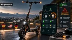 KuKirin Manager App 2026 – KuKirin einfach schneller machen per Tuning App (KI-generiertes Bild)