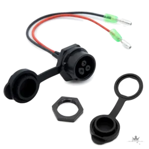 Dualtron Ladebuchse LP16 auf Bullet-Stecker – Original – Frontansicht