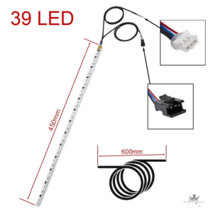 Dualtron RGB LED-Streifen 12V – 450 mm programmierbar – Frontansicht