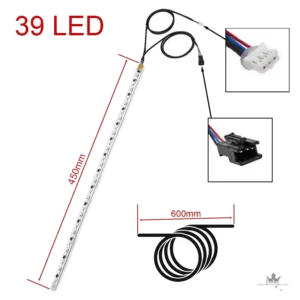 Dualtron RGB LED-Streifen 12V – 450 mm programmierbar – Frontansicht