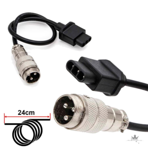 GX16 auf NIU Ladeanschluss Adapter – Luftkabeladapter – Frontansicht