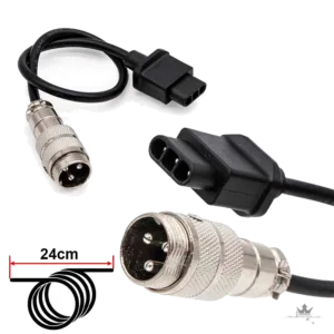 GX16 auf NIU Ladeanschluss Adapter – Luftkabeladapter – Frontansicht