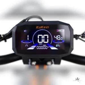 KuKirin G2 Pro ABE Tuning Display von Kugoo am Lenker, Anzeige von Geschwindigkeit, Fahrstufe und Akkuspannung