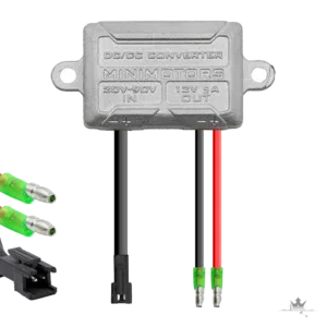 Minimotors DC-Wandler 20–90 V auf 12 V 5 A – Original – Frontansicht