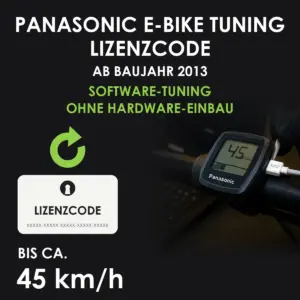 Panasonic E-Bike Tuning Lizenzcode ab Baujahr 2013, Software-Tuning ohne Hardware-Einbau