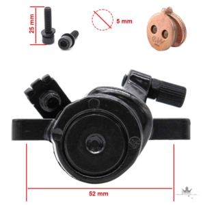 Segway-Ninebot Bremssattel CT005-M08 mechanisch 50 mm schwarz – Frontansicht