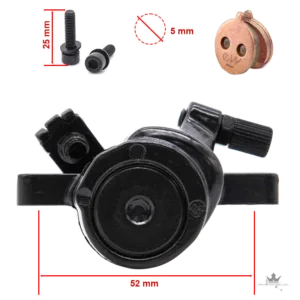 Segway-Ninebot Bremssattel CT005-M08 mechanisch 50 mm schwarz – Frontansicht