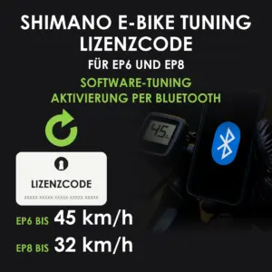 Shimano E-Bike Tuning Lizenzcode für EP6 und EP8, Software-Tuning per Bluetooth