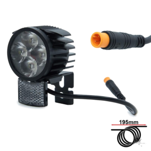 SmartGyro LED-Frontscheinwerfer D-032 mit Hupe 30–72 V – Frontansicht