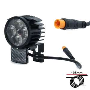SmartGyro LED-Frontscheinwerfer D-032 mit Hupe 30–72 V – Frontansicht